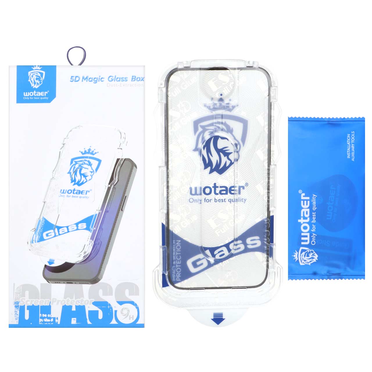 1570946 محافظ صفحه نمایش شیشه ای اورجینال Wotaer - Magic Glass Box مدل NTC - Apple iPhone 16 (پک دار) - تصویر 1