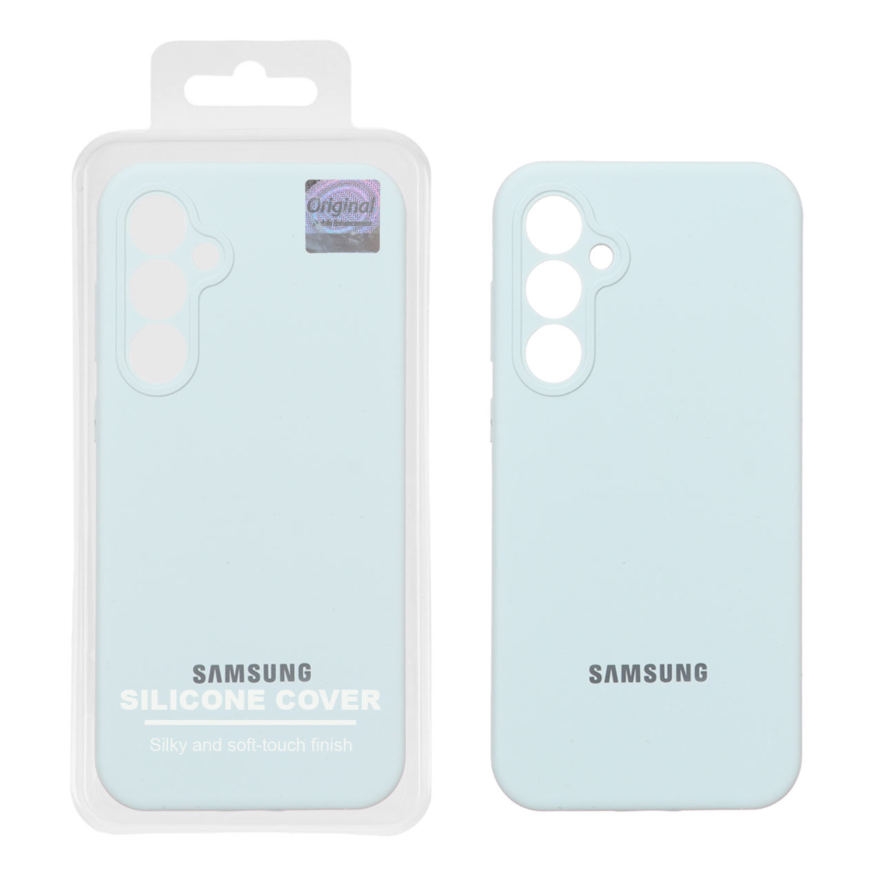 1609146 قاب سیلیکونی پاک کنی اورجینال Master Quality مدل Samsung Galaxy S23 FE - آبی کبریتی (پک دار) - تصویر 1