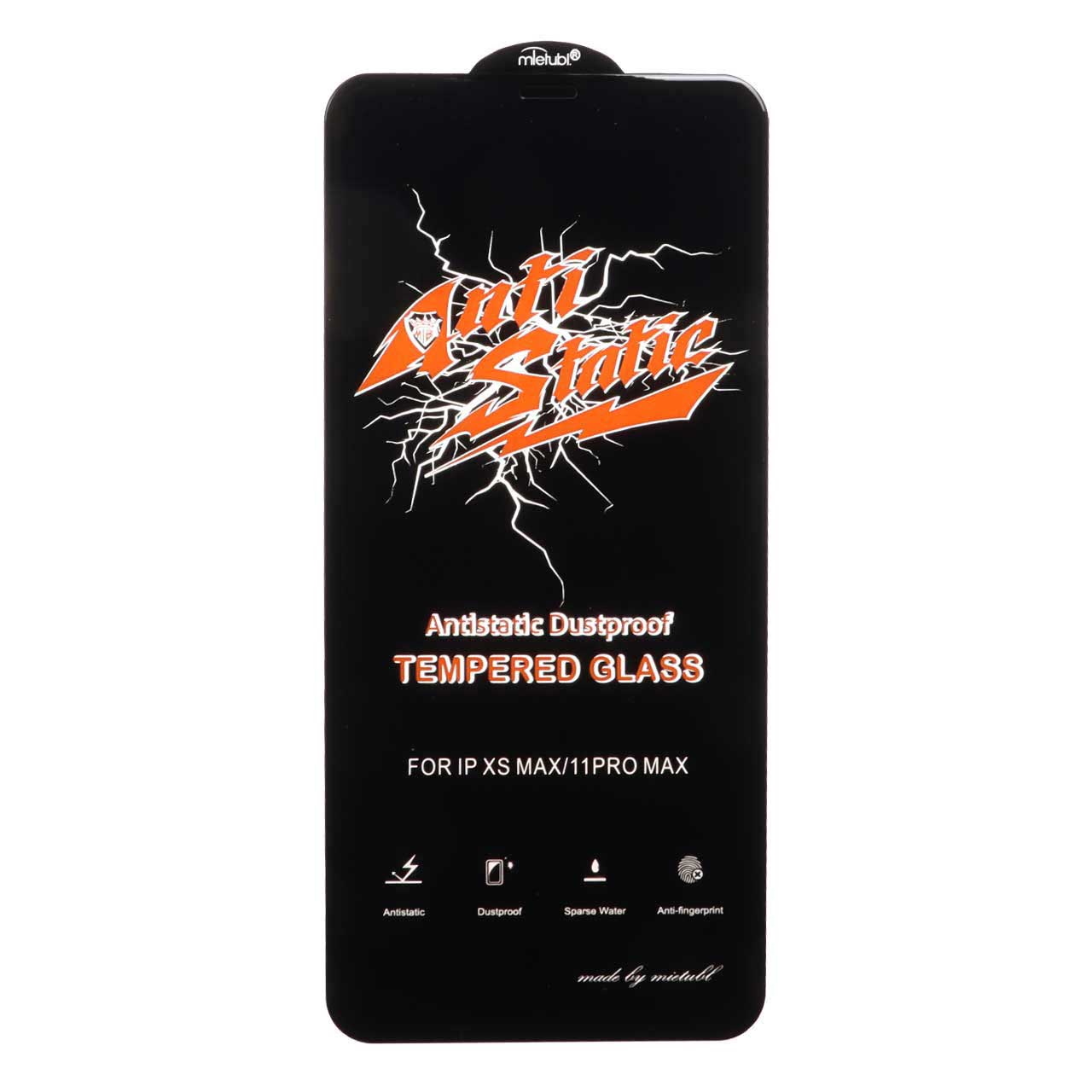 1610456 محافظ صفحه نمایش شیشه ای Full Cover Anti Static Mietubl مدل NTC ORG - Apple iPhone 11 Pro Max / iPhone X Max / iPhone Xs Max - تصویر 1