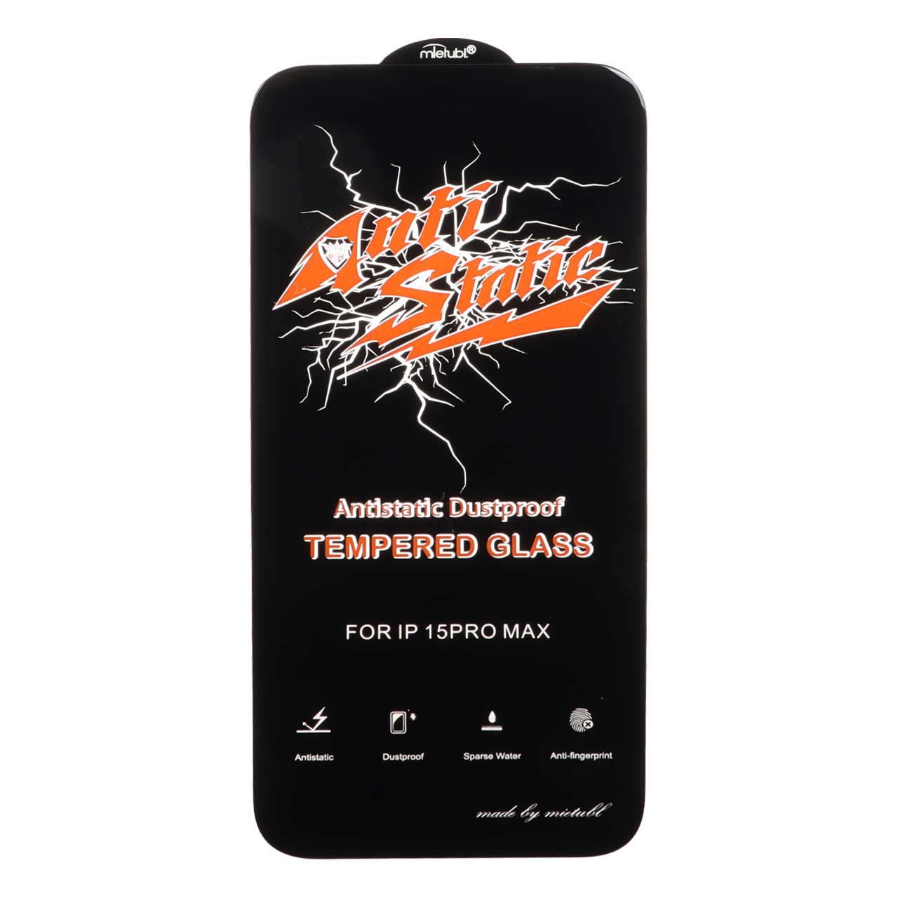 1610466 محافظ صفحه نمایش شیشه ای Full Cover Anti Static Mietubl مدل NTC ORG - Apple iPhone 15 Pro Max - تصویر 1