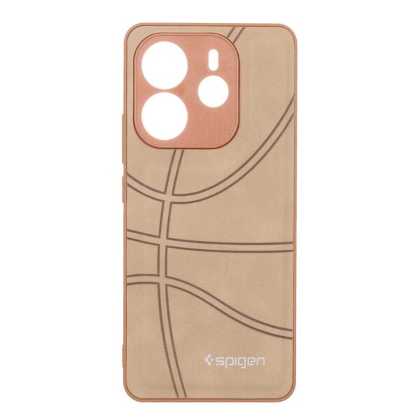 قاب طرح جیر Spigen بسکتبالی Xiaomi Redmi Note 14 4G - نسکافه ای