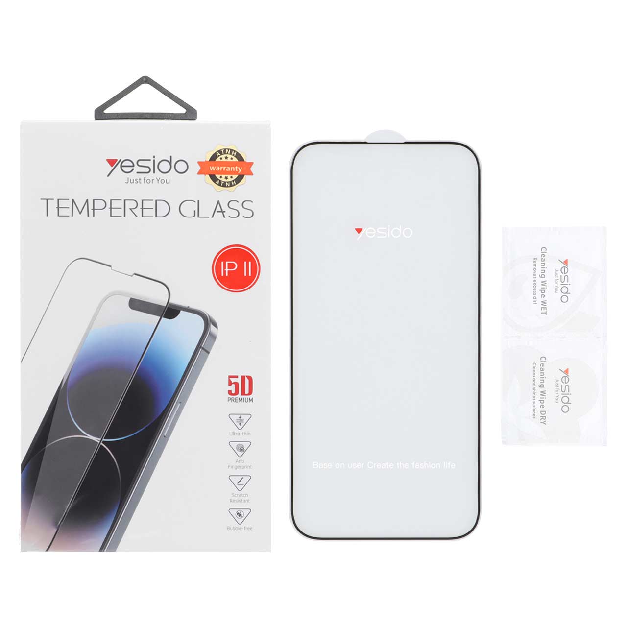 1621098 محافظ صفحه نمایش شیشه ای اورجینال TEMPERED Glass Yesido مدل Apple iPhone 14 pro max (پک دار) - تصویر 1
