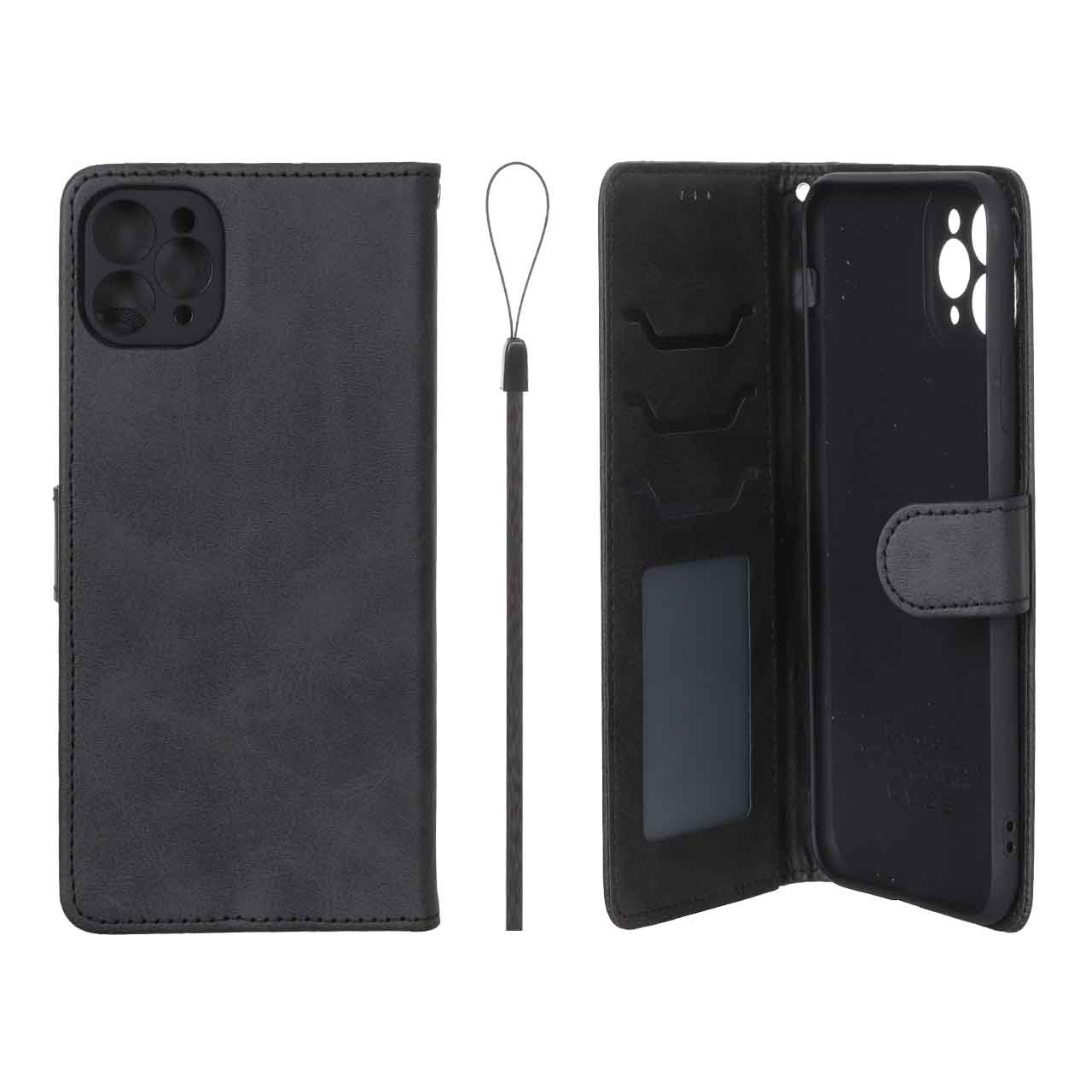 1630556 کیف موبایل مگنتی درجه یک داخل خز MNC Plus مدل Apple iPhone 11 Pro Max - مشکی - تصویر 1