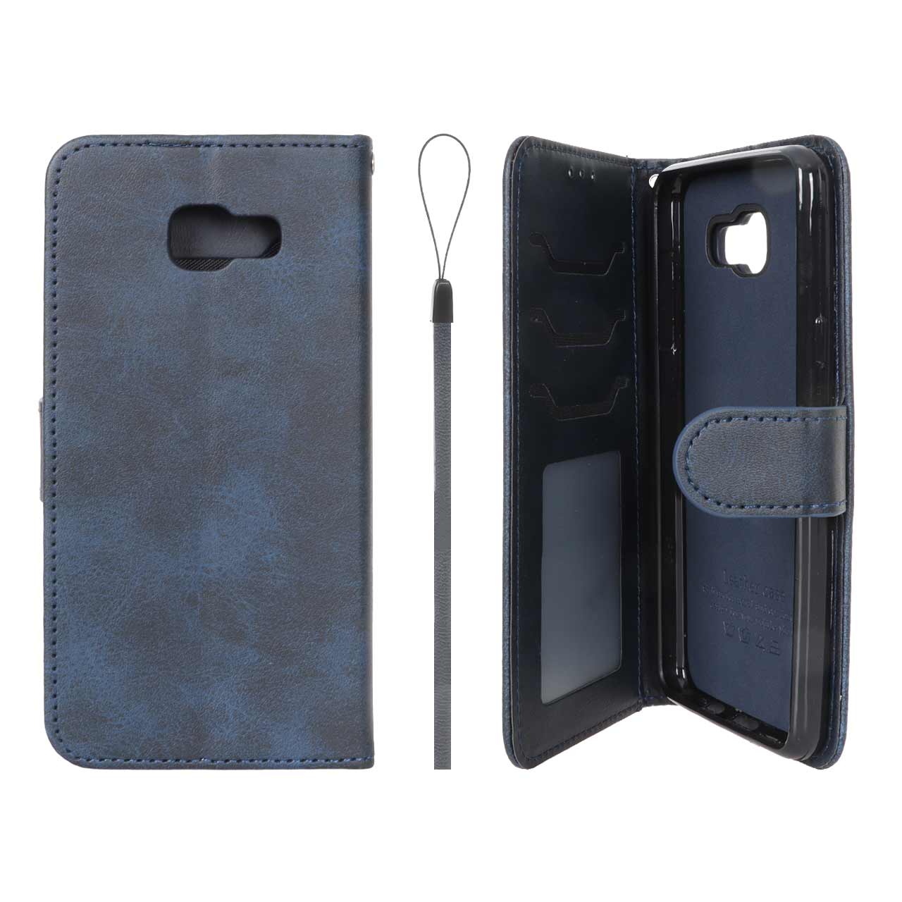 1630562 کیف موبایل مگنتی درجه یک داخل خز MNC Plus مدل Samsung Galaxy A510 / A5 (2016) - سرمه ای - تصویر 1
