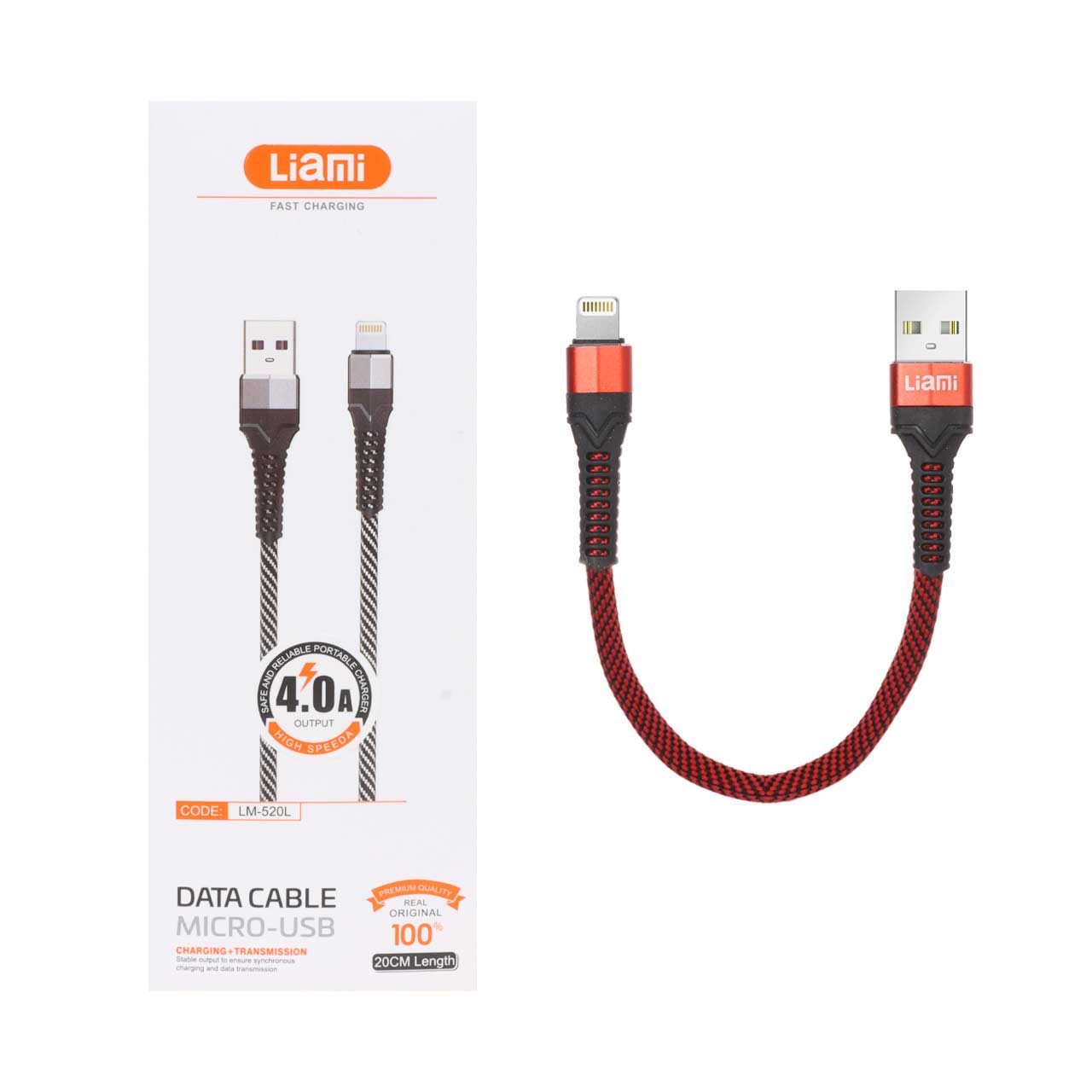 کابل شارژ فست پاوربانک آیفون Liami مدل LM-520L - قرمز (گارانتی شش ماهه شرکتی) - اسپه کالا کابل شارژ فست پاوربانک آیفون Liami مدل LM-520L - قرمز (گارانتی شش ماهه شرکتی) - تصویر 1