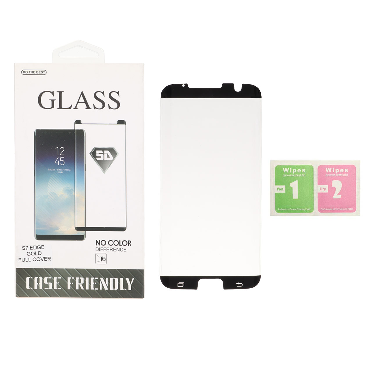 1659646 محافظ صفحه نمایش شیشه ای Full Cover 9H 5D مدل Samsung Galaxy S7 Edge - مشکی (پک دار) - تصویر 1