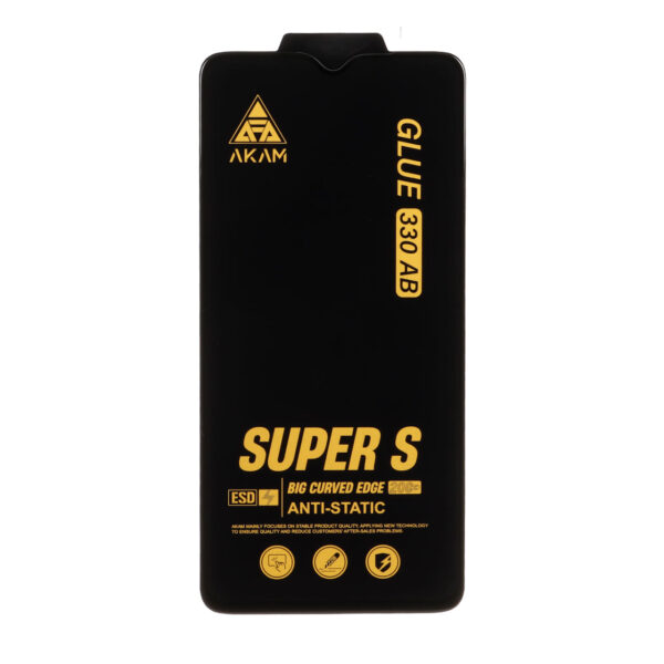 محافظ صفحه نمایش شیشه ای Full Cover Super S AKAM با چسب 330 مدل Xiaomi Redmi Note 8 Pro / Poco M3 / Redmi 9T / Note 9 4G