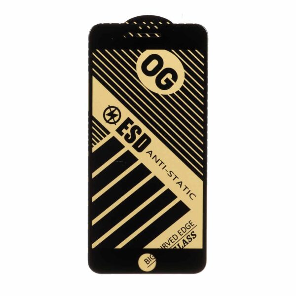 محافظ صفحه نمایش شیشه ای Full Cover OG Anti Static ESD مدل Apple iPhone 6 ‌Plus / iPhone 6S Plus / iPhone 7 Plus / iPhone 8 Plus - مشکی
