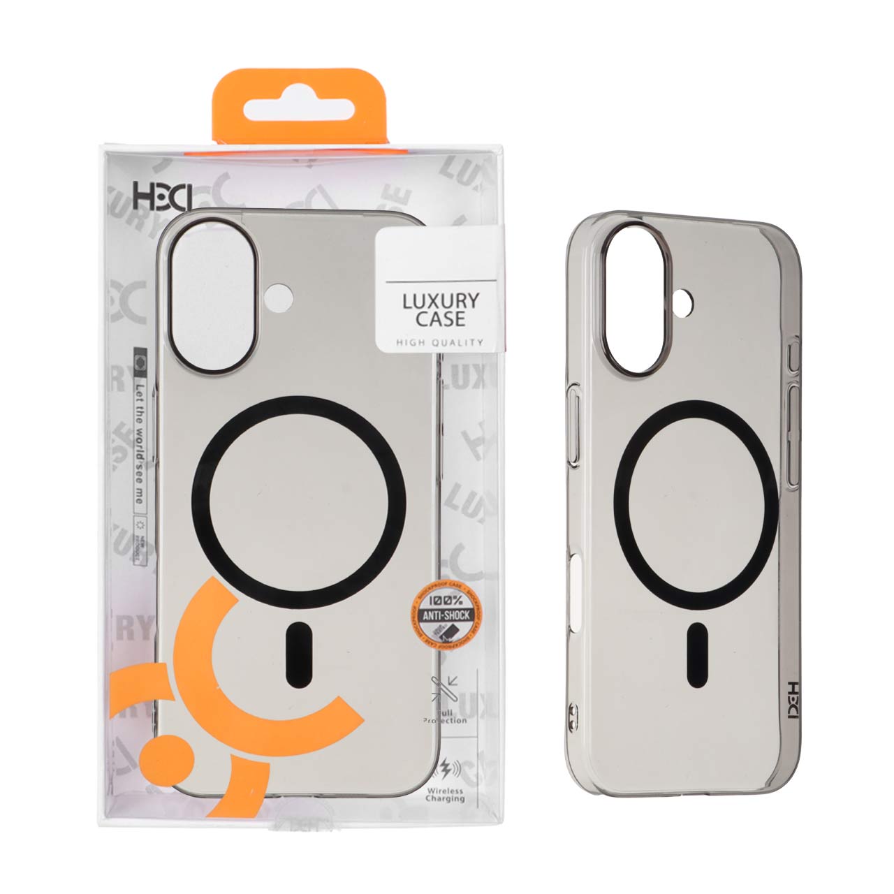 1688138 قاب اورجینال HDD کریستالی Slim PC MagSafe مدل Apple iPhone 17 - مشکی (پک دار) - تصویر 1