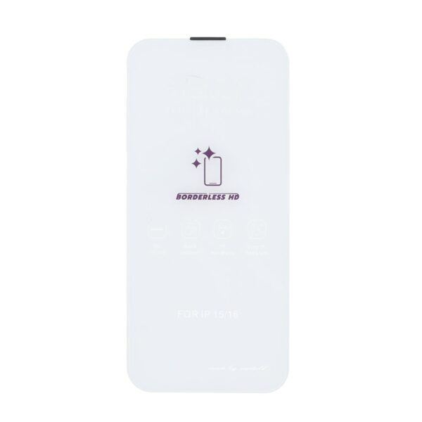 محافظ صفحه نمایش شیشه ای Mietubl 3D Large Arc مدل Apple iPhone 16 بدون حاشیه - NTC