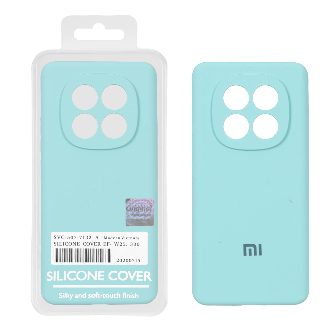 1697984 قاب سیلیکونی پاک کنی اورجینال Master Quality مدل Xiaomi Redmi Note 15 - سبزآبی (پک دار) - تصویر 1