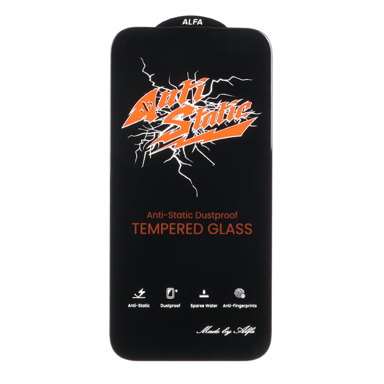 1709346 محافظ صفحه نمایش شیشه ای Full Cover Anti Static ALFA مدل Apple iPhone 15 Pro - تصویر 1