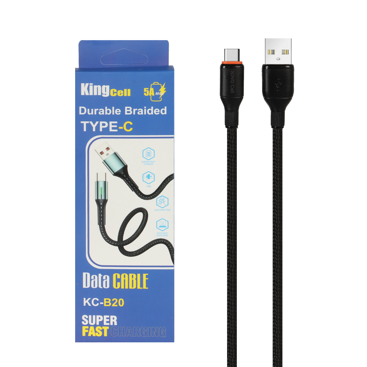 کابل شارژ کنفی فست King Cell Type-C مدل KC-B20 - مشکی - ASP (گارانتی شش ماهه آروین) - اسپه کالا کابل شارژ کنفی فست King Cell Type-C مدل KC-B20 - مشکی - ASP (گارانتی شش ماهه آروین) - تصویر 1