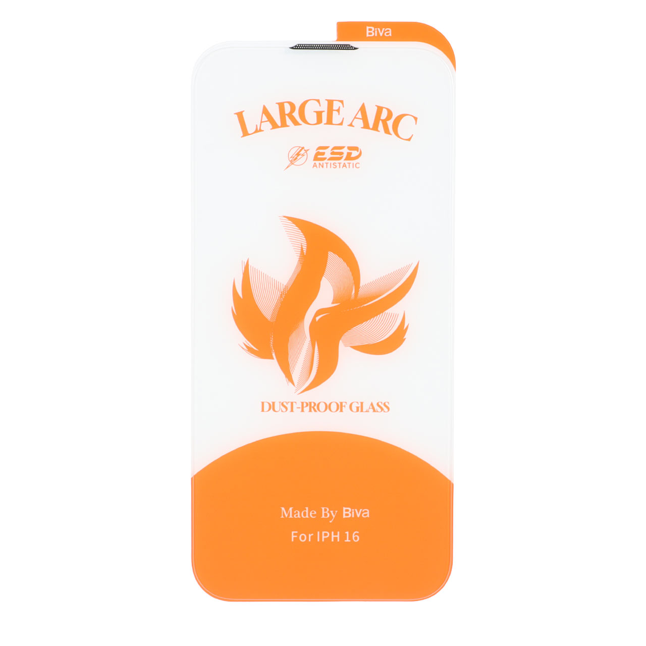 1732458 محافظ صفحه نمایش شیشه ای بدون حاشیه Biva ESD Large Arc مدل Apple iPhone 16 / iPhone 15 / iPhone 14 Pro - تصویر 1