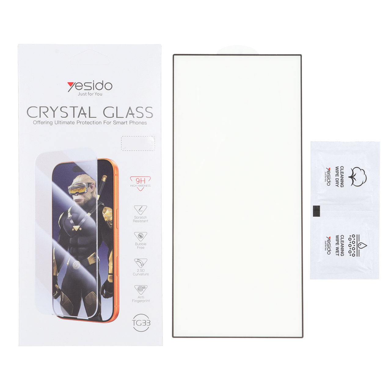 4126448 محافظ صفحه نمایش شیشه ای اورجینال Crystal Glass Yesido TG33 مدل Samsung Galaxy S24 Ultra (پک دار) - تصویر 1