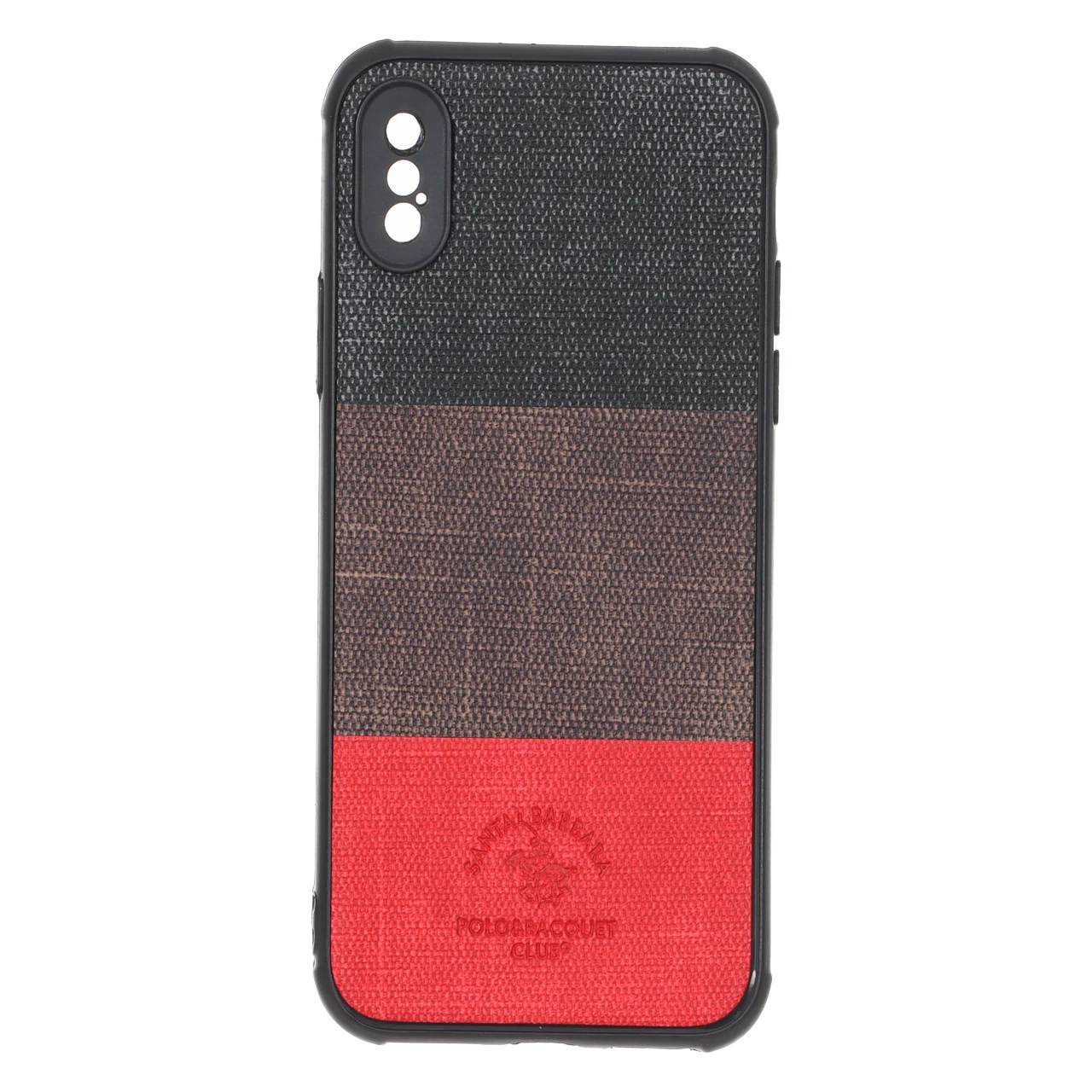 4574484 قاب Santa Barbara طرح پارچه ای سه رنگ Apple iPhone X / iPhone XS - کد 290 - تصویر 1