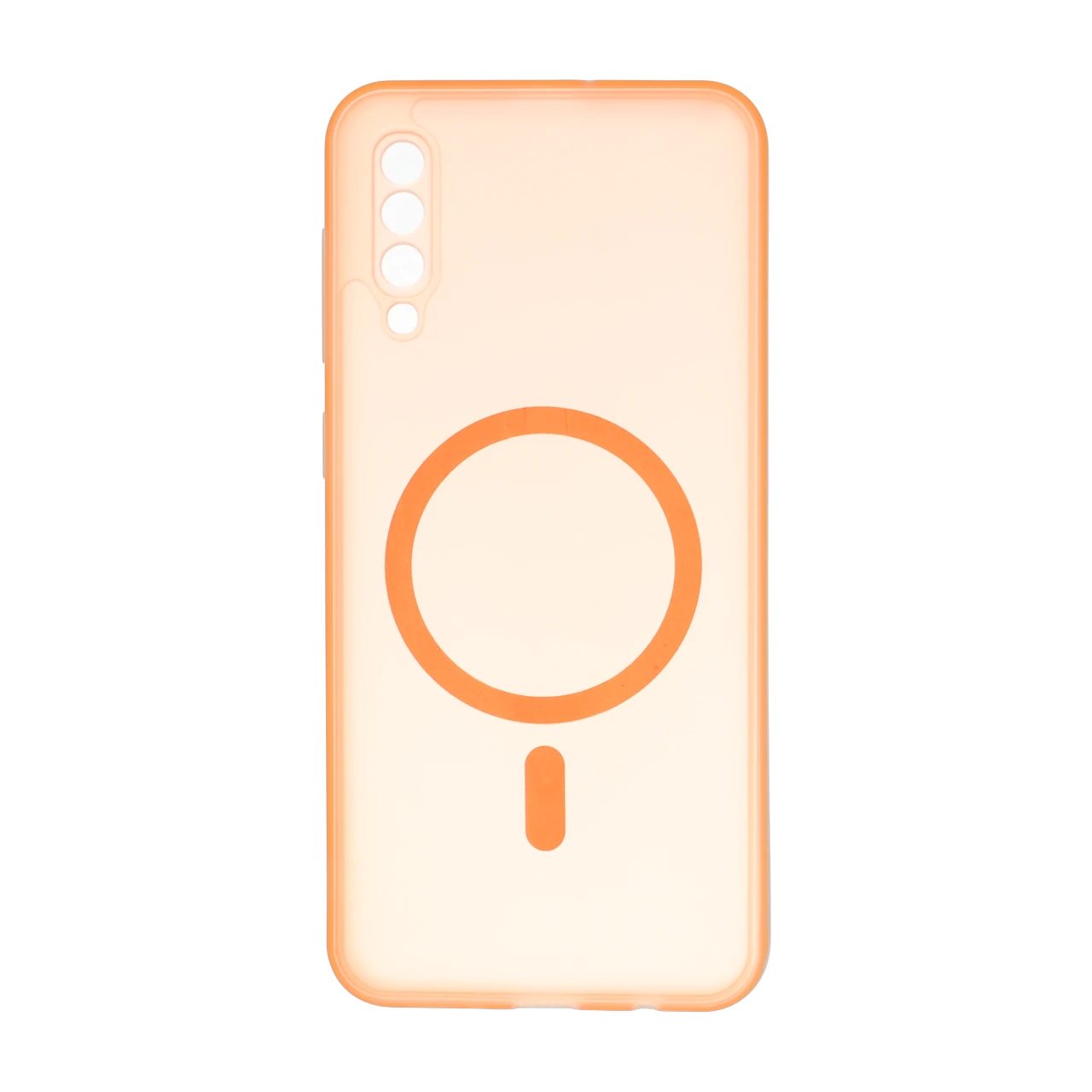 4576804 قاب ژله ای مات طرح مگ سیف محافظ لنزدار Samsung Galaxy A50 / A50s / A30s - نارنجی - تصویر 1
