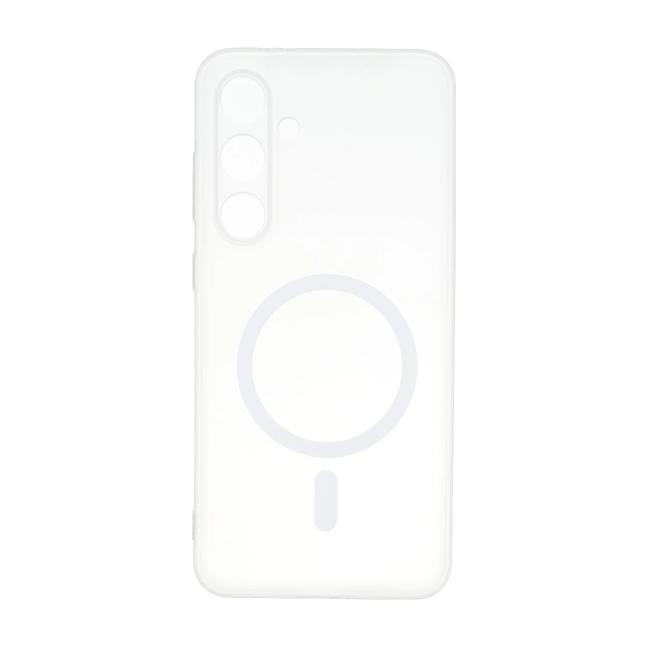 4576868 قاب ژله ای مات طرح مگ سیف محافظ لنزدار Samsung Galaxy S24 FE - سفید - تصویر 1