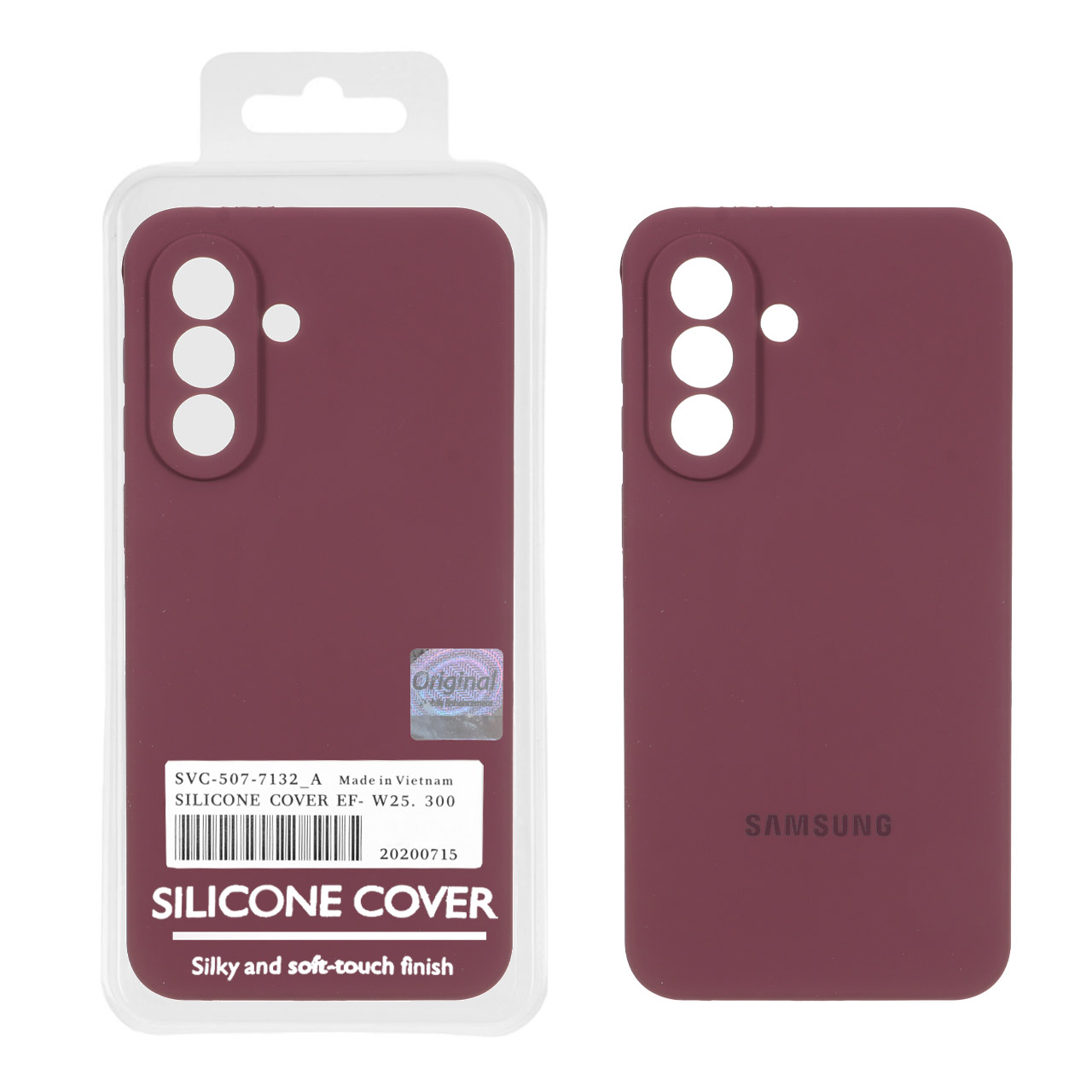 4577752 قاب سیلیکونی پاک کنی اورجینال Master Quality مدل Samsung Galaxy A37 - زرشکی (پک دار) - تصویر 1