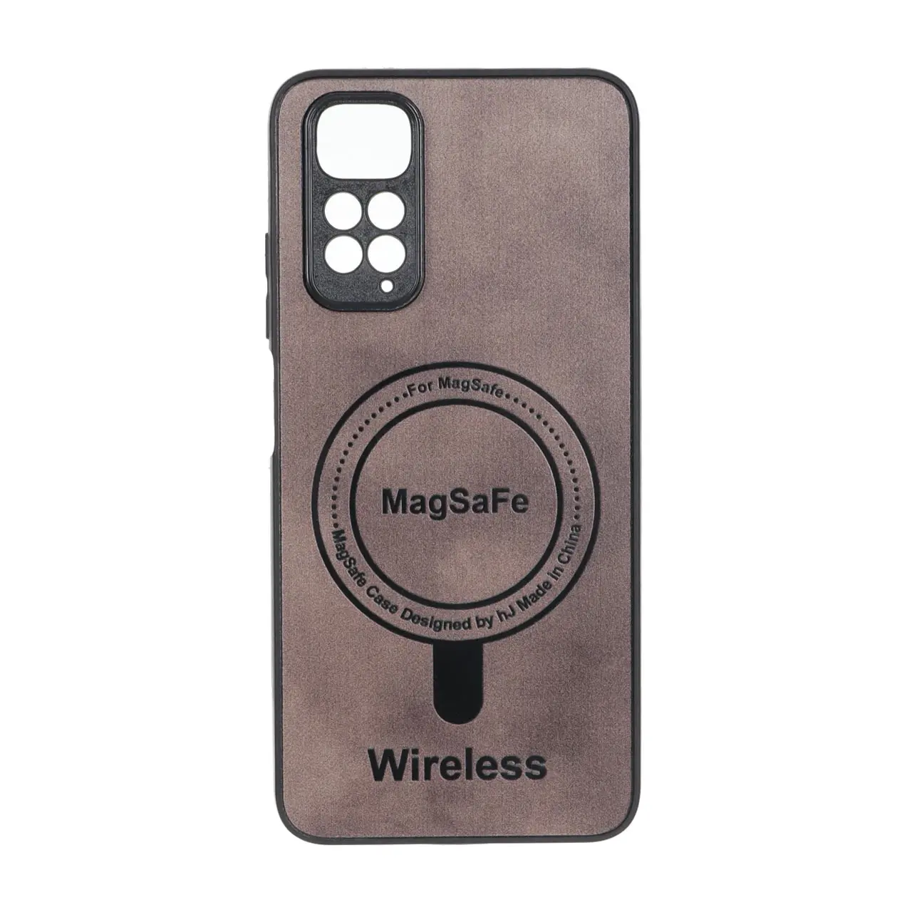 4578012 قاب Wireless طرح مگ سیف محافظ لنز برجسته Xiaomi Redmi Note 11 4G / Redmi Note 11S - قهوه ای - تصویر 1