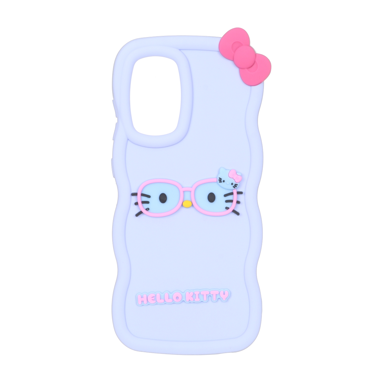4578588 قاب سیلیکونی کنگره ای Hello Kitty عینکی Samsung Galaxy A52 / A52s - یاسی - تصویر 1