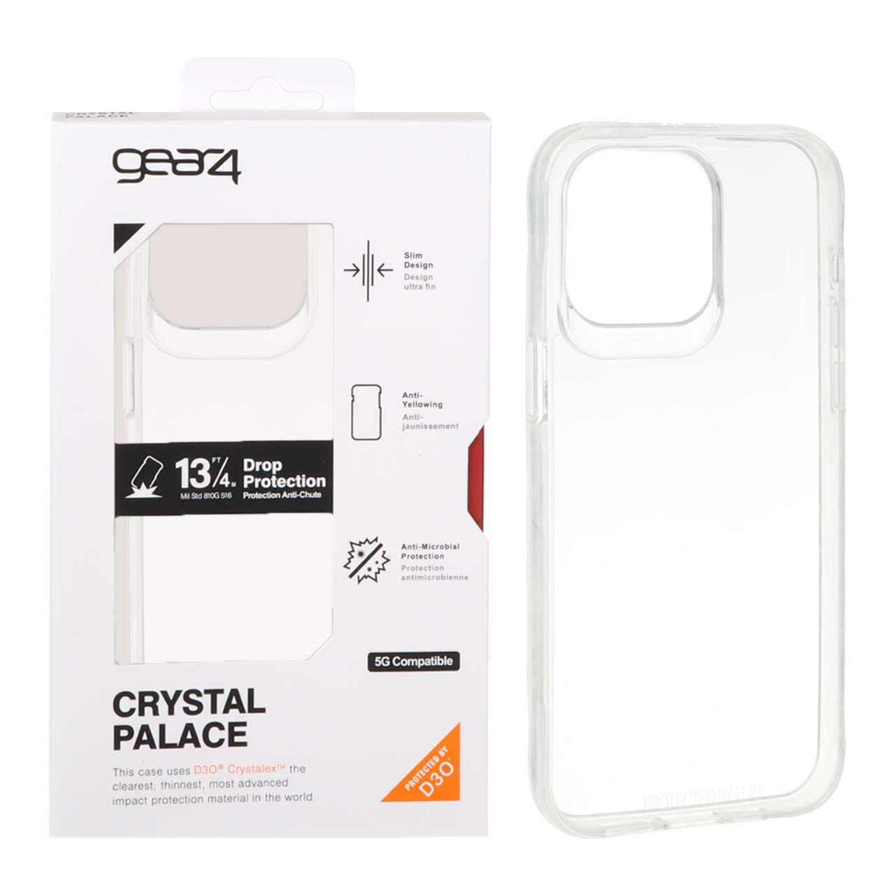 4579214 قاب Gear4 Crystal Palace شفاف Apple iPhone 15 Pro Max - (پک دار) - تصویر 1