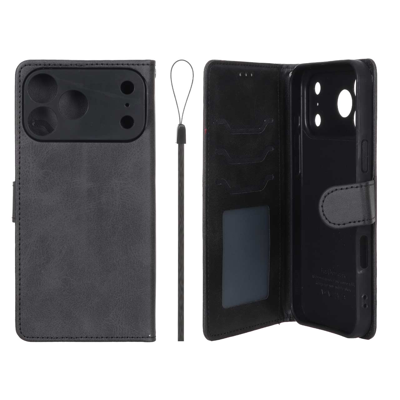 4580750 کیف موبایل مگنتی درجه یک داخل خز MNC Plus مدل Apple iPhone 17 Pro Max - مشکی - تصویر 1