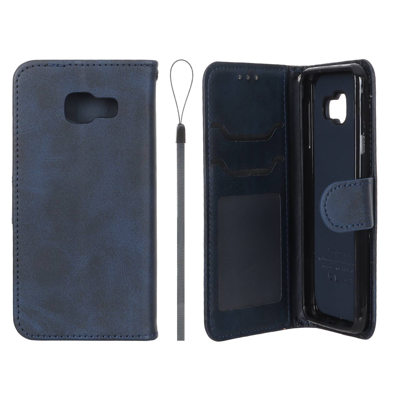 4580796 کیف موبایل مگنتی درجه یک داخل خز MNC Plus مدل Samsung Galaxy A310 / A3 (2016) - سرمه ای - تصویر 1