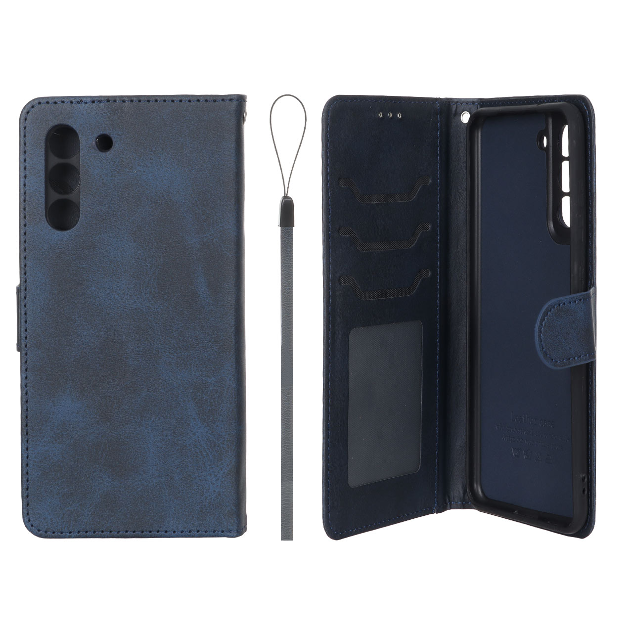 4580822 کیف موبایل مگنتی درجه یک داخل خز MNC Plus مدل Samsung Galaxy S21 FE - سرمه ای - تصویر 1