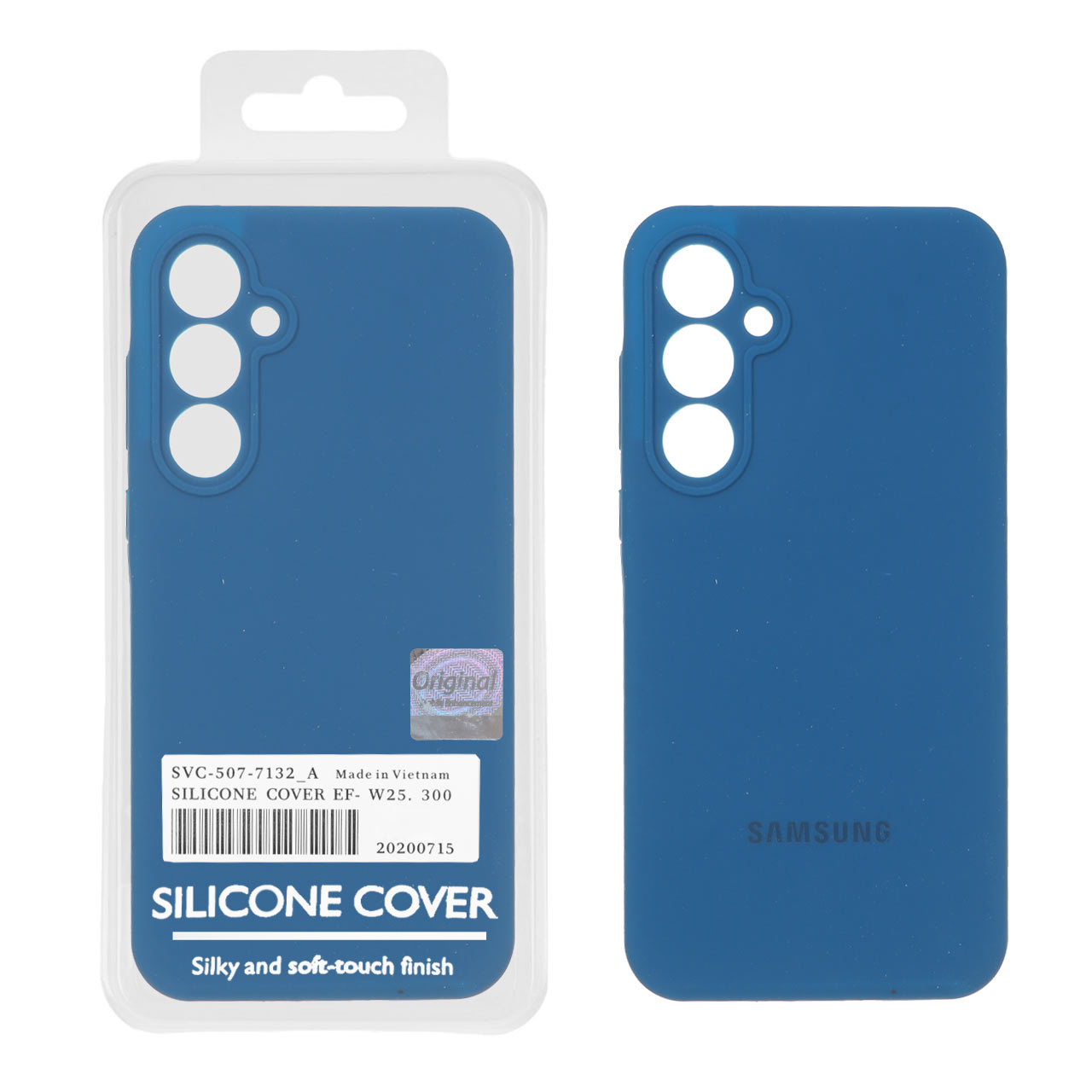 4581914 قاب سیلیکونی پاک کنی اورجینال Master Quality مدل Samsung Galaxy A35 - آبی کاربنی (پک دار) - تصویر 1
