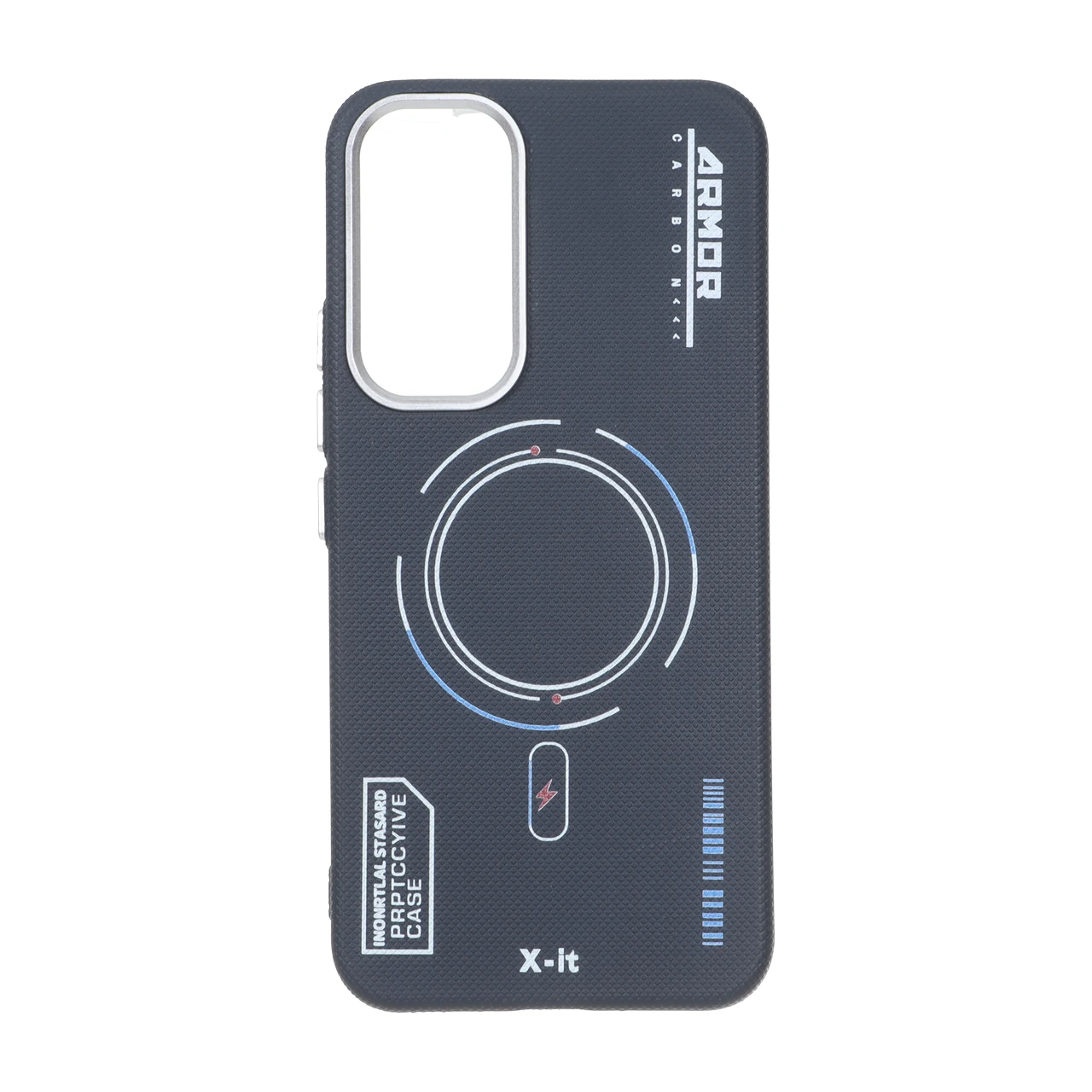 4582108 قاب Armor سوزنی لنز سیلور طرح مگ سیف Samsung Galaxy A54 - سرمه ای - تصویر 1