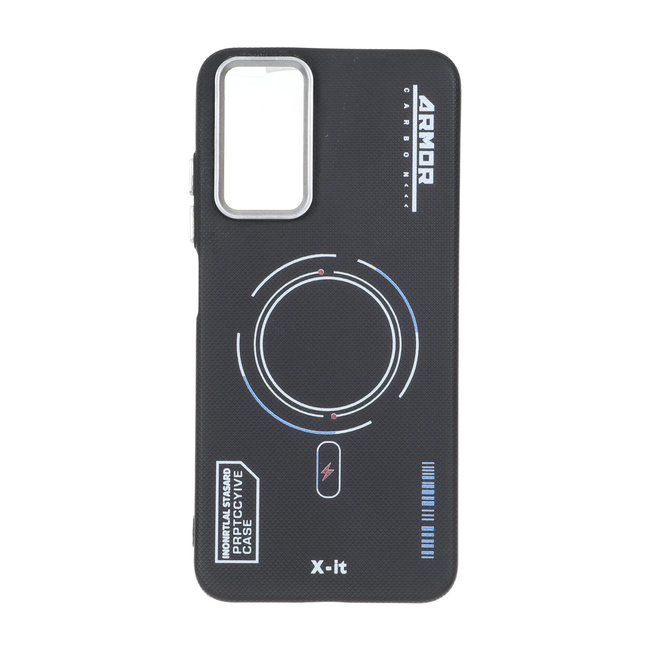 4582136 قاب Armor سوزنی لنز سیلور طرح مگ سیف Xiaomi Redmi Note 12S / Xiaomi Redmi Note 11 4G / Redmi Note 11S - مشکی - تصویر 1