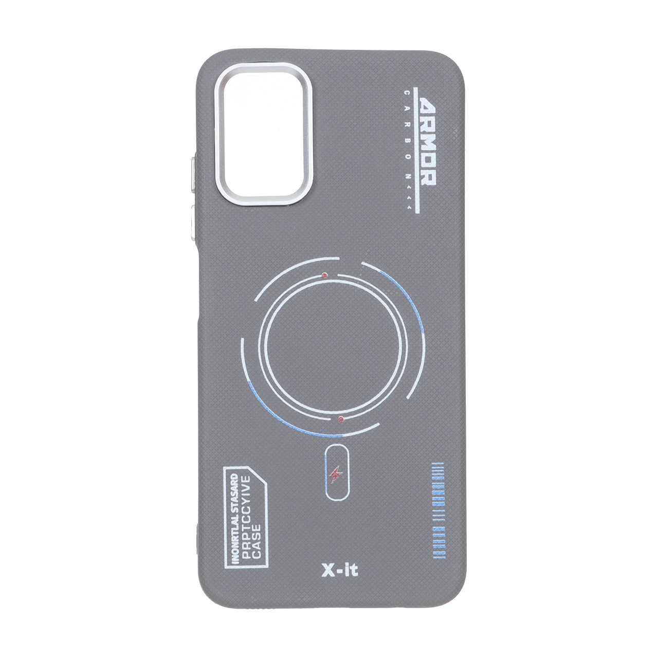 4582206 قاب Armor سوزنی لنز سیلور طرح مگ سیف Samsung Galaxy A03s / A02s - خاکستری - تصویر 1