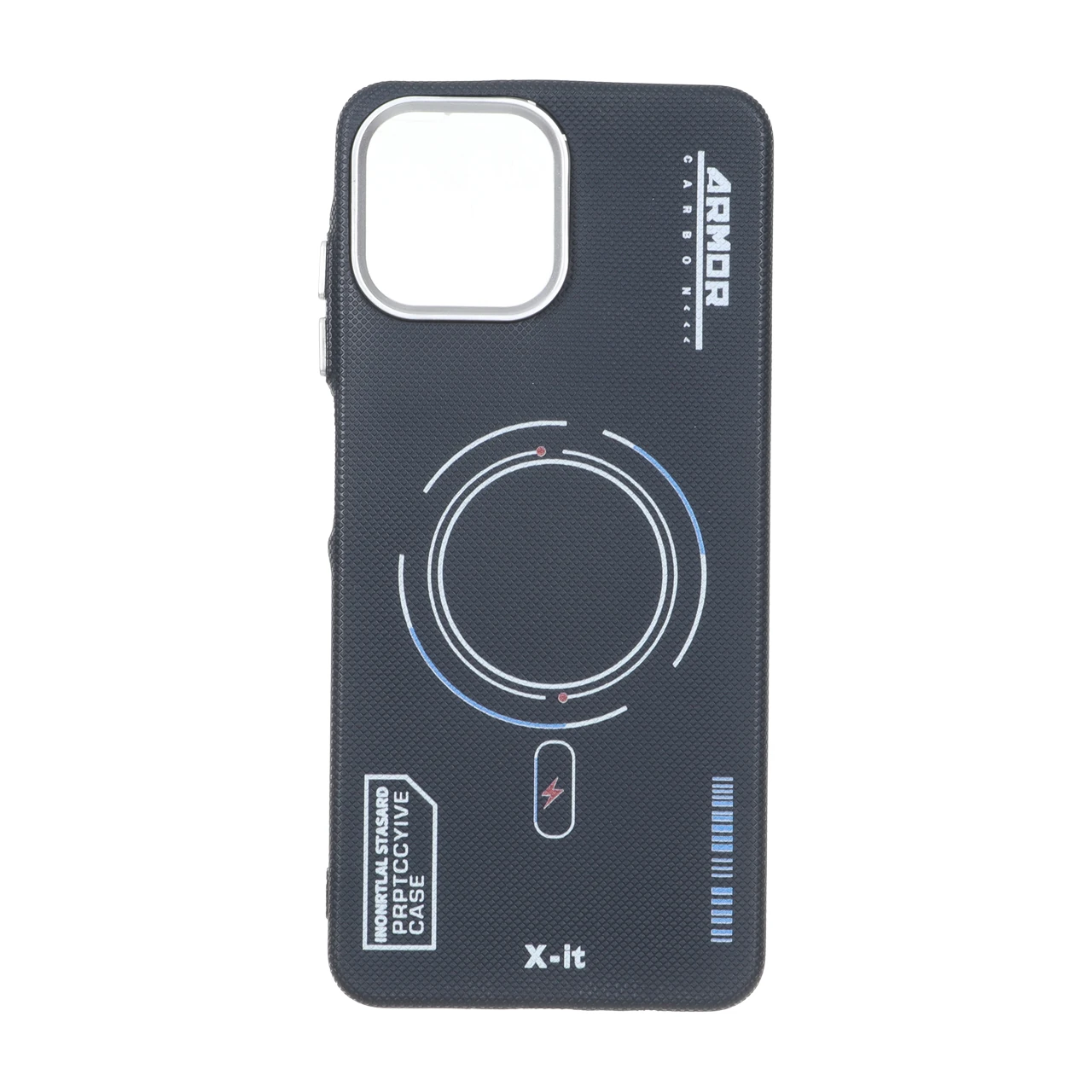 4582236 قاب Armor سوزنی لنز سیلور طرح مگ سیف Samsung Galaxy A06 - سرمه ای - تصویر 1