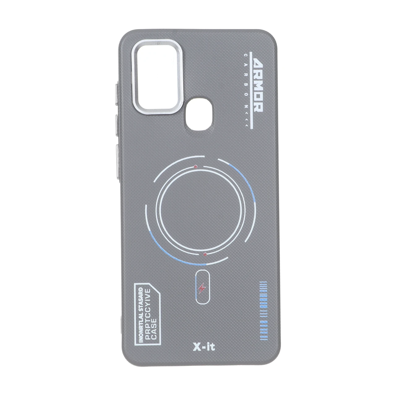 4582262 قاب Armor سوزنی لنز سیلور طرح مگ سیف Samsung Galaxy A21s - خاکستری - تصویر 1