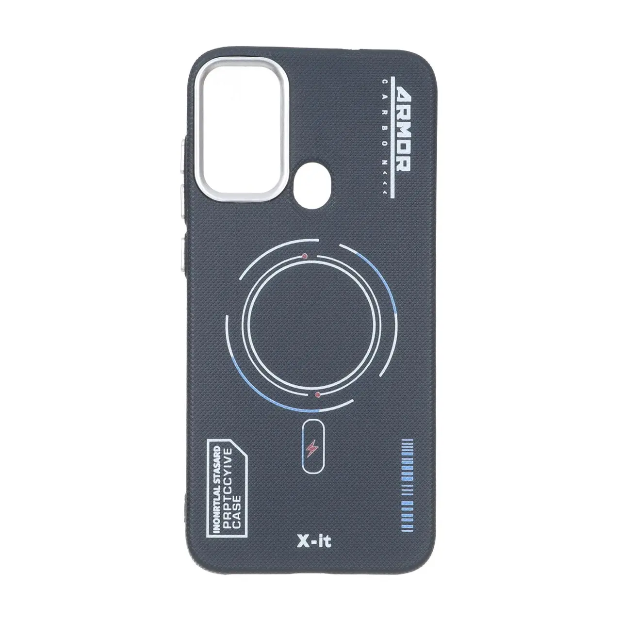 4582284 قاب Armor سوزنی لنز سیلور طرح مگ سیف Samsung Galaxy A11 / M11 - سرمه ای - تصویر 1