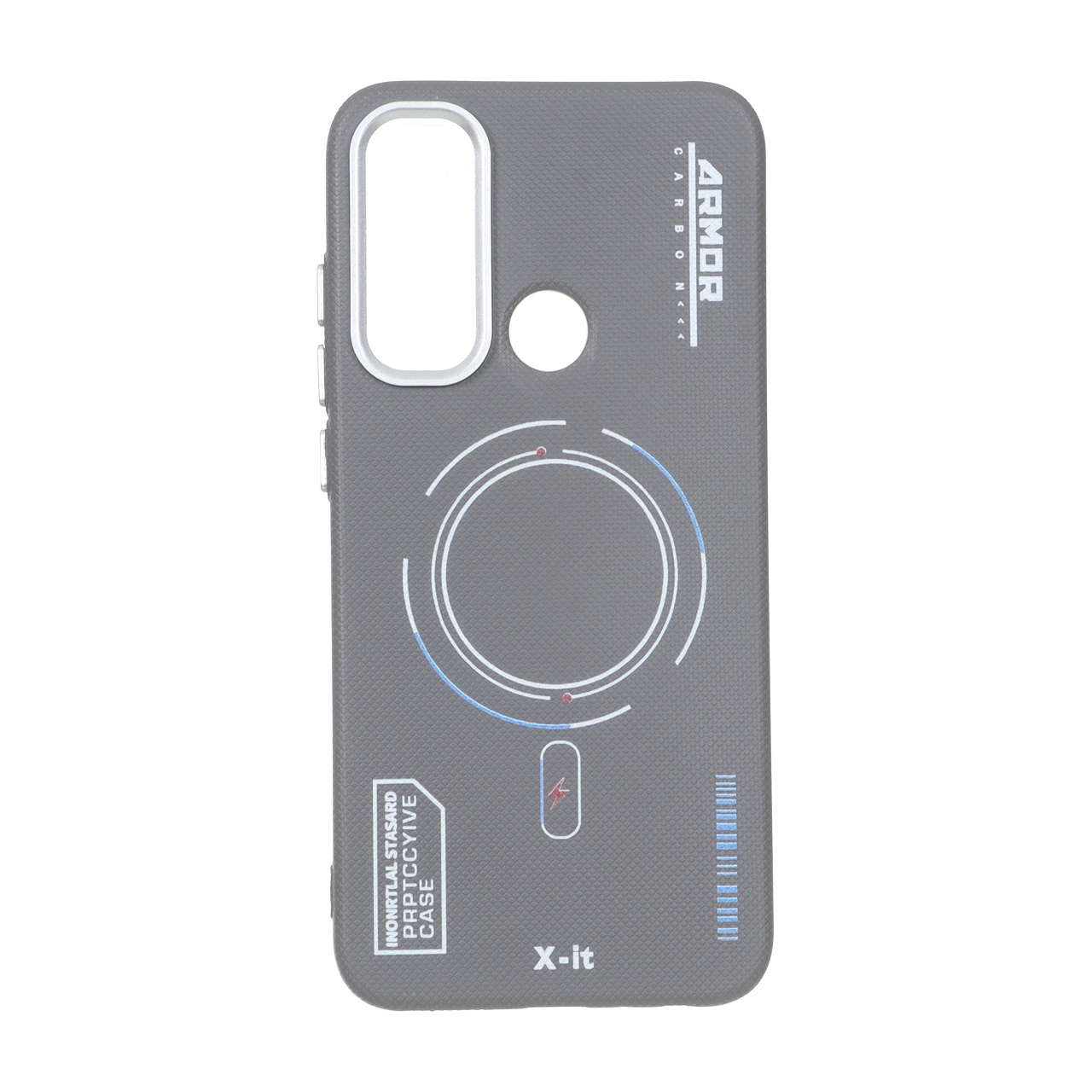 4582310 قاب Armor سوزنی لنز سیلور طرح مگ سیف Xiaomi Redmi Note 8 - خاکستری - تصویر 1