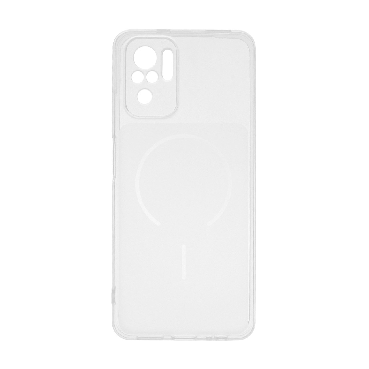 4583676 قاب ژله ای شفاف مستطیلی طرح مگ سیف محافظ لنزدار Xiaomi Redmi Note 10 4G / Redmi Note 10S / Poco M5S - تصویر 1