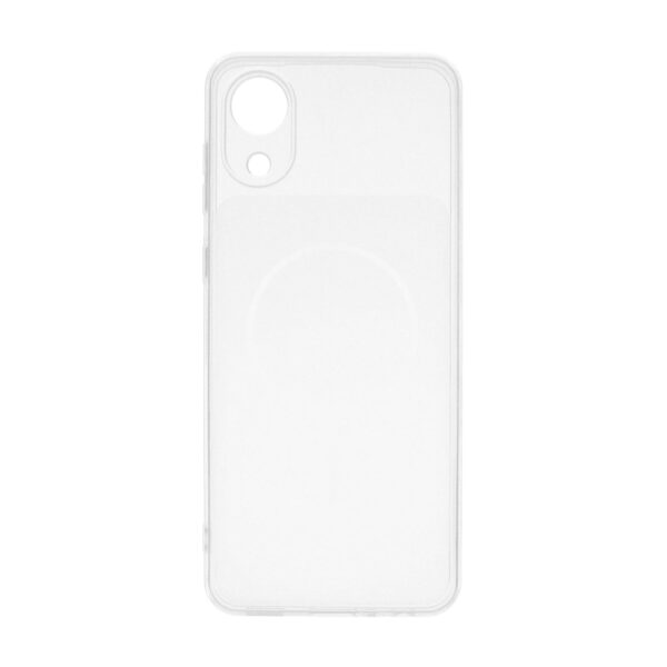 قاب ژله ای شفاف مستطیلی طرح مگ سیف محافظ لنزدار Samsung Galaxy A03 Core