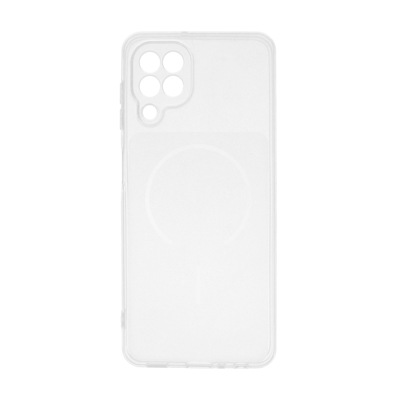 4583756 قاب ژله ای شفاف مستطیلی طرح مگ سیف محافظ لنزدار Samsung Galaxy A22 4G / M22 / M32 4G / F22 - تصویر 1