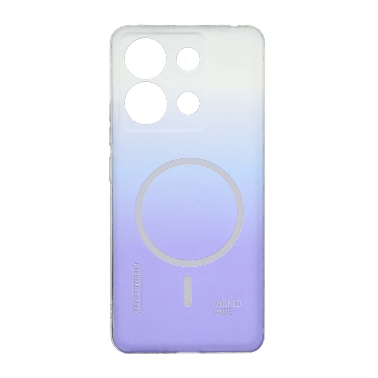 4584202 قاب World Wide مات طرح مگ سیف محافظ لنزدار Xiaomi Redmi Note 13 4G - بنفش - تصویر 1