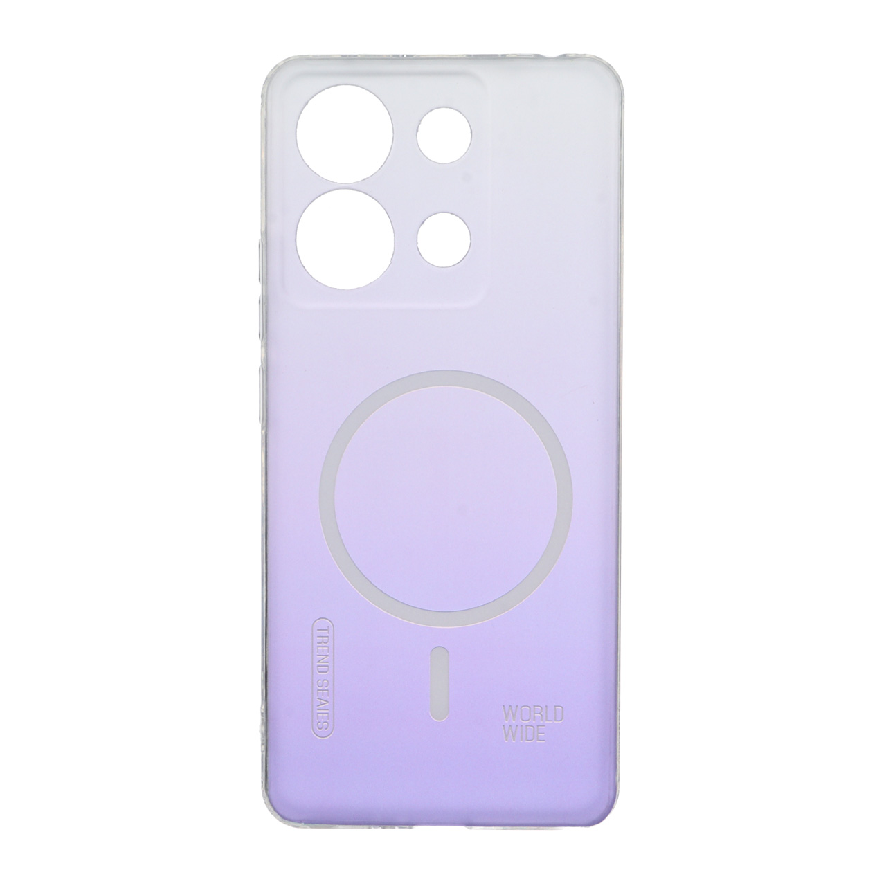 4584210 قاب World Wide مات طرح مگ سیف محافظ لنزدار Xiaomi Redmi Note 13 4G - بنفش روشن - تصویر 1
