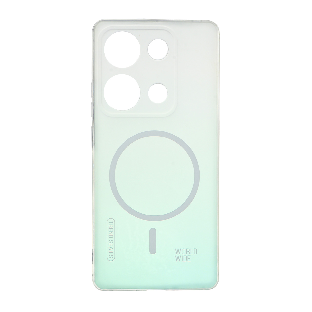 4584224 قاب World Wide مات طرح مگ سیف محافظ لنزدار Xiaomi Redmi Note 14S / Note 13 Pro 4G / Poco M6 Pro 4G - سبز - تصویر 1