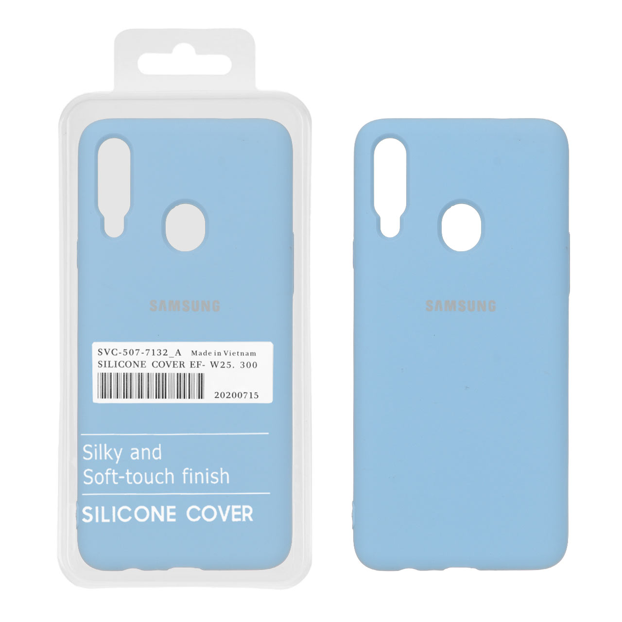 4584872 قاب سیلیکونی پاک کنی اورجینال درجه یک Samsung Galaxy A20s - آبی کد 2 (پک دار) - تصویر 1
