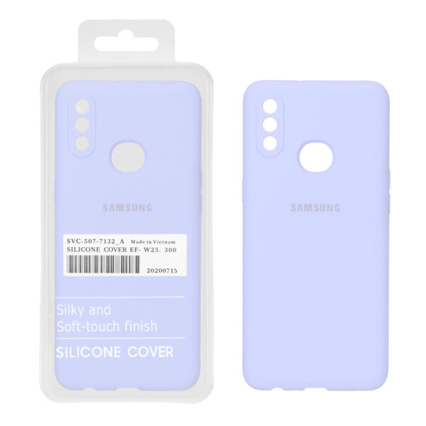 قاب سیلیکونی پاک کنی اورجینال درجه یک Samsung Galaxy A10s - یاسی (پک دار)