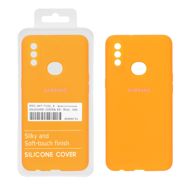 قاب سیلیکونی پاک کنی اورجینال درجه یک Samsung Galaxy A10s - نارنجی (پک دار)