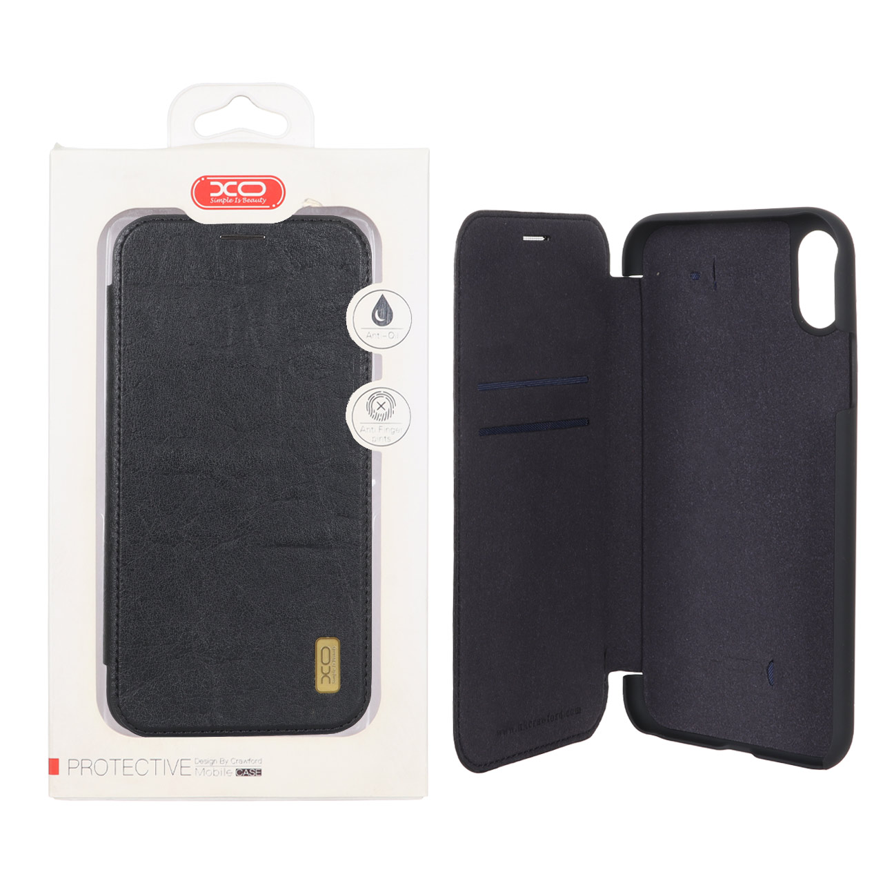 4585002 کیف موبایل چرمی XO داخل مخمل Apple iPhone XR - مشکی (پک دار) - تصویر 1