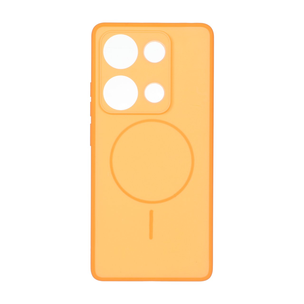 4585164 قاب طرح مگ سیف محافظ لنز برجسته Xiaomi Redmi Note 14S / Note 13 Pro 4G / Poco M6 Pro 4G - نارنجی - تصویر 1