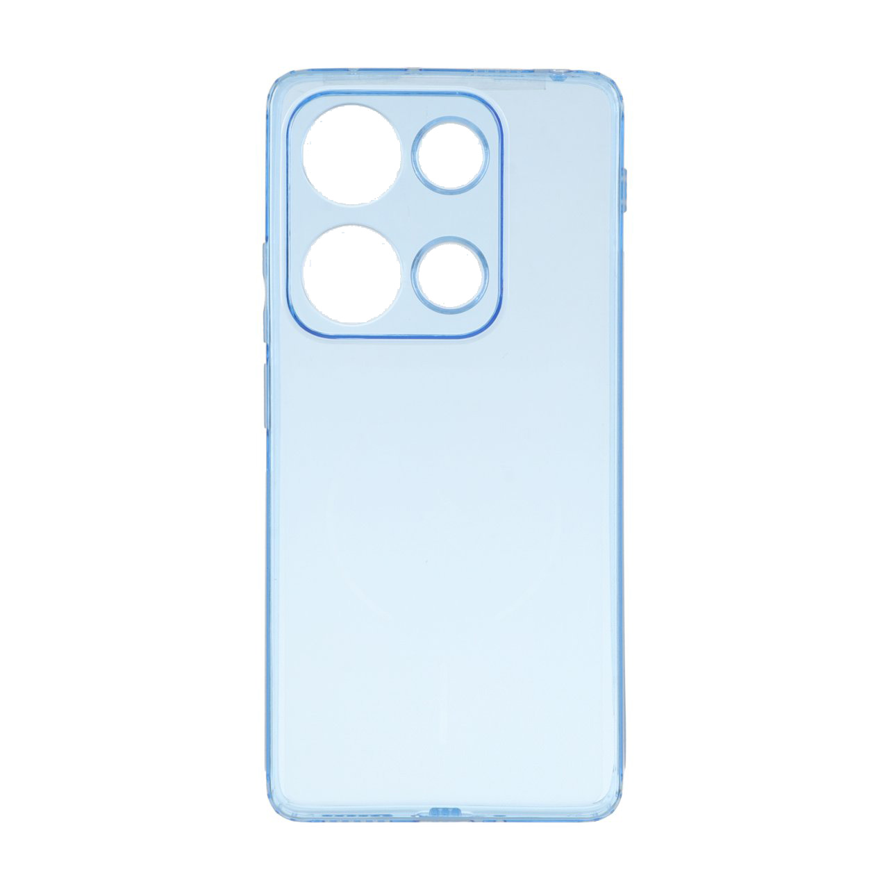 4585774 قاب ژله ای شفاف مستطیلی طرح مگ سیف Spark مدل Xiaomi Redmi Note 14S / Note 13 Pro 4G / Poco M6 Pro 4G - آبی - تصویر 1