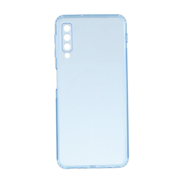 قاب ژله ای شفاف مستطیلی طرح مگ سیف Spark مدل Samsung Galaxy A750 / A7 (2018) - آبی